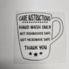 Cup Care Instructions UVDTF