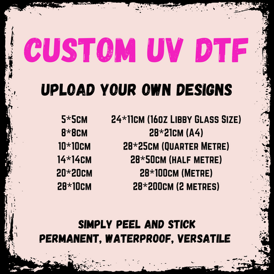 Custom UV DTF - Build A Gangsheet