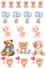 Cute Bears - 13.5*20cm UV DTF Sheet