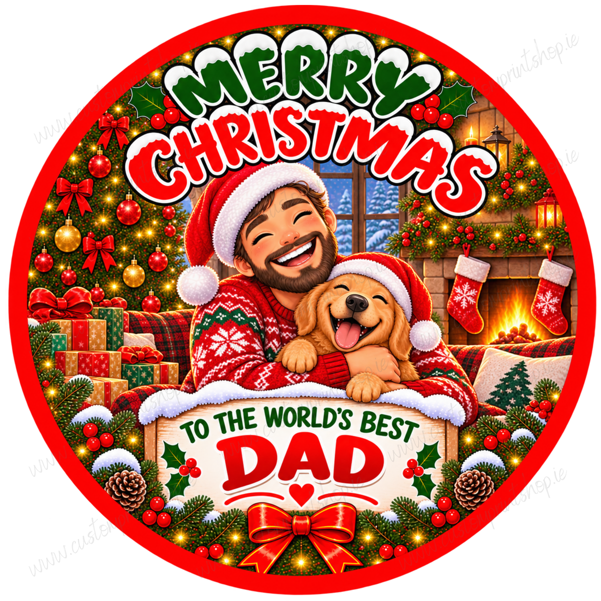 Printed Christmas Sweet Tub Labels