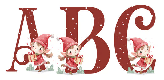 DIGITAL FILE - Girl Elf Alphabet