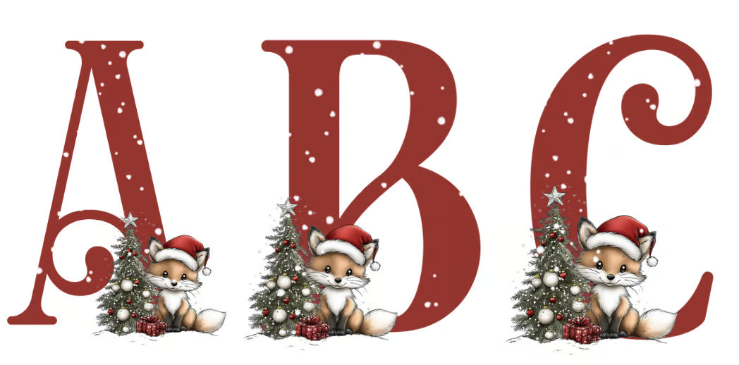 DIGITAL FILE - Christmas Fox Alphabet