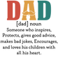 DTF Fathers Day Prints - Size 7cm Wide