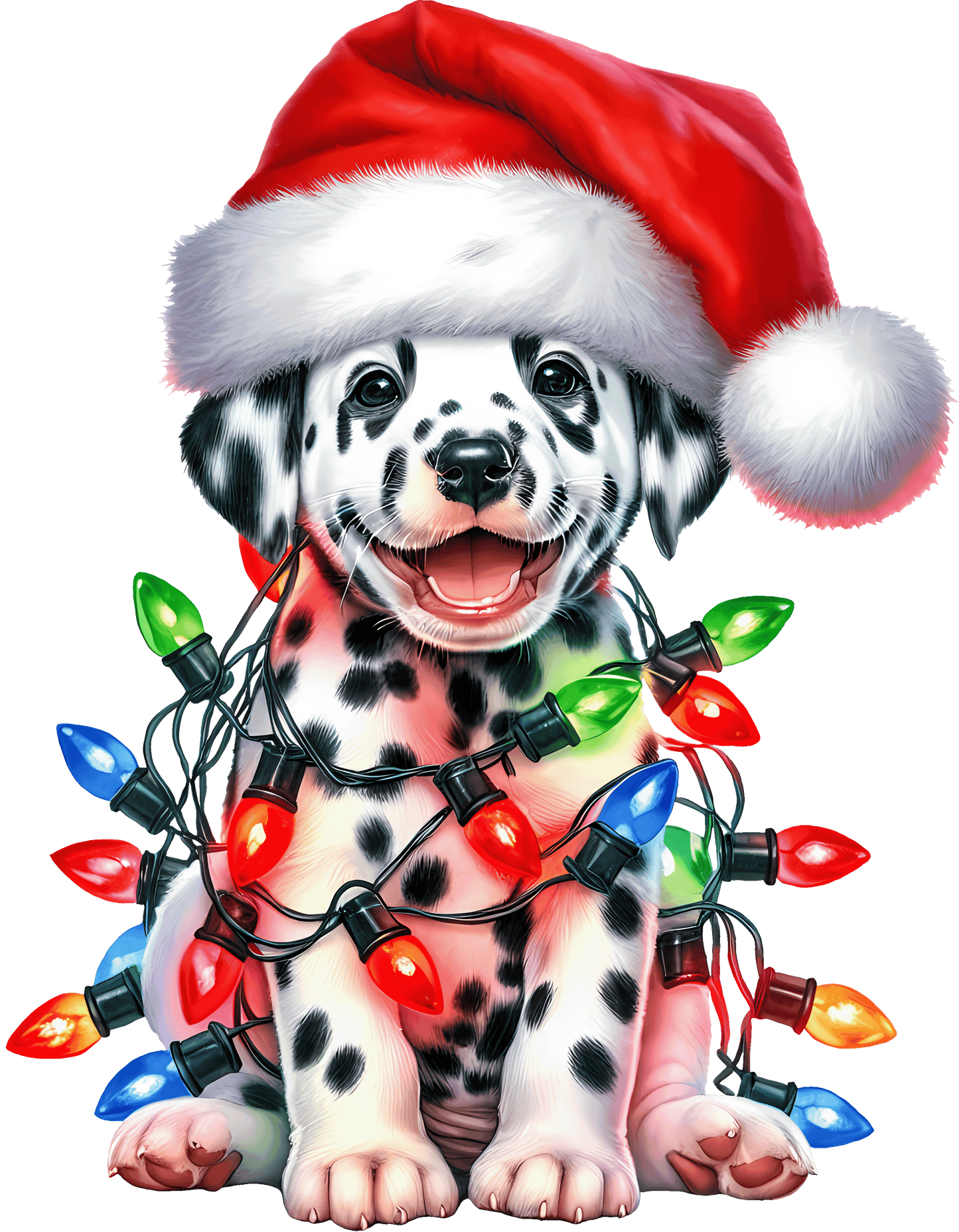 Dog Breed Christmas Lights DTF Transfer