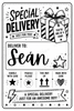 10 Pack of Printed Personalised Christmas Gift Labels