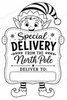 10 Pack of Printed Personalised Christmas Gift Labels