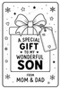 10 Pack of Printed Personalised Christmas Gift Labels