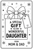 10 Pack of Printed Personalised Christmas Gift Labels