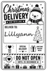 10 Pack of Printed Personalised Christmas Gift Labels