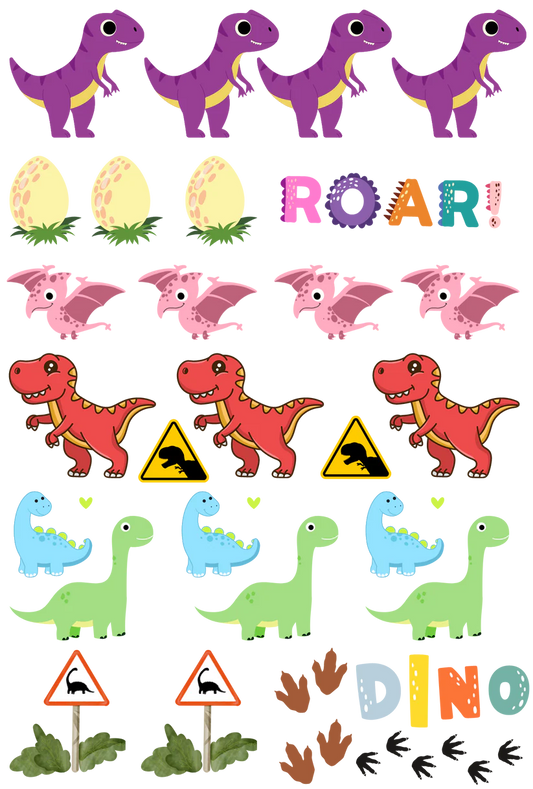 Dinosaur - 13.5*20cm UV DTF Sheet
