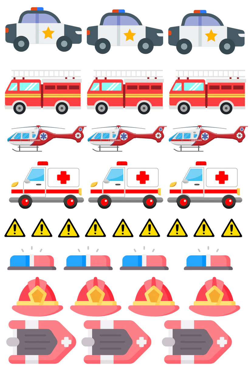 Emergency Services - 13.5*20cm UV DTF Sheet
