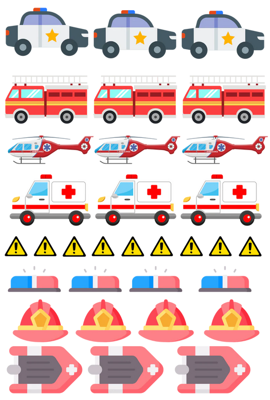Emergency Services - 13.5*20cm UV DTF Sheet