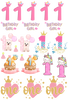 1st Birthday GIRL - 13.5*20cm UV DTF Sheet