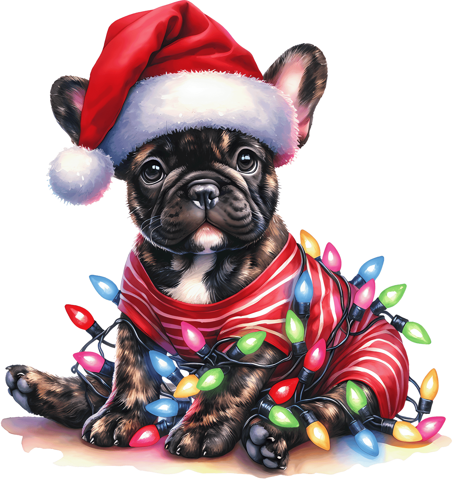 Dog Breed Christmas Lights DTF Transfer