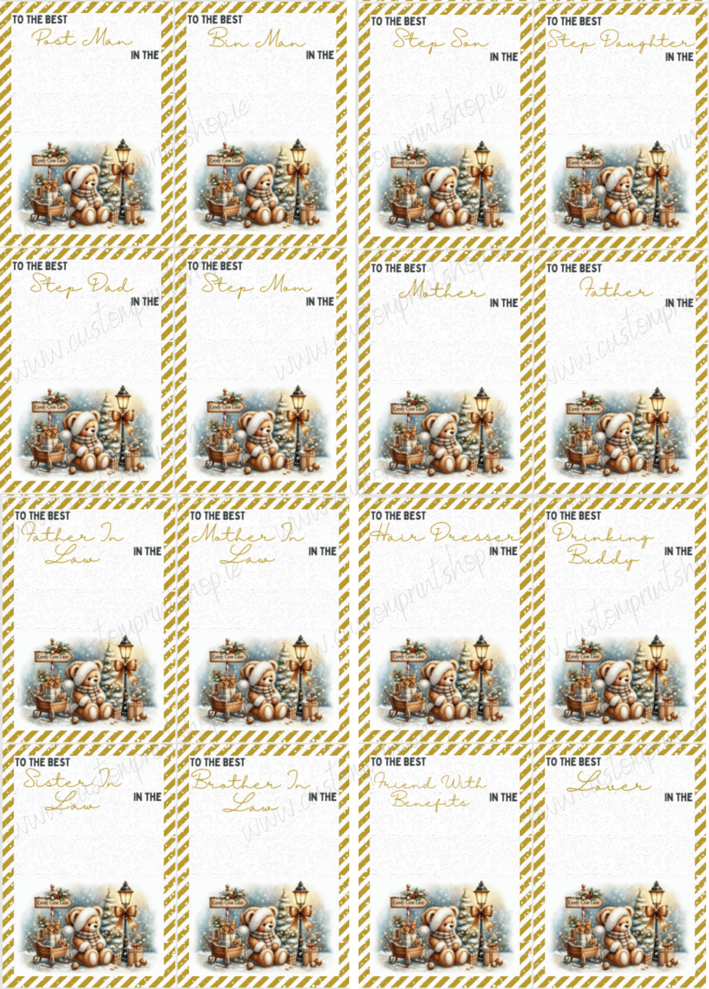 DIGITAL FILE - Candy Cane Lane Galaxy Boards BUNDLE of 48