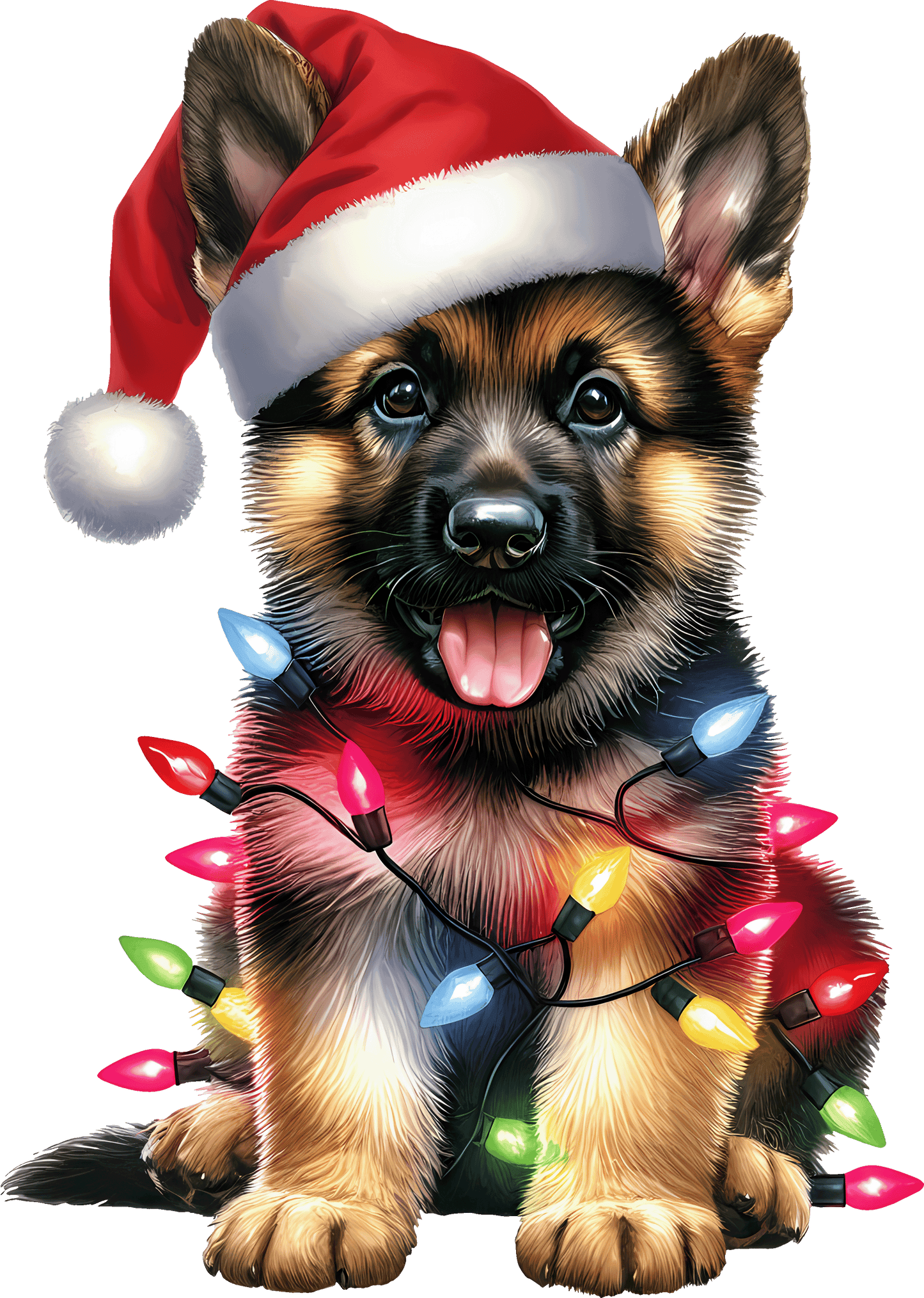 Dog Breed Christmas Lights DTF Transfer