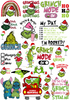 Grinch A4 size UV DTF