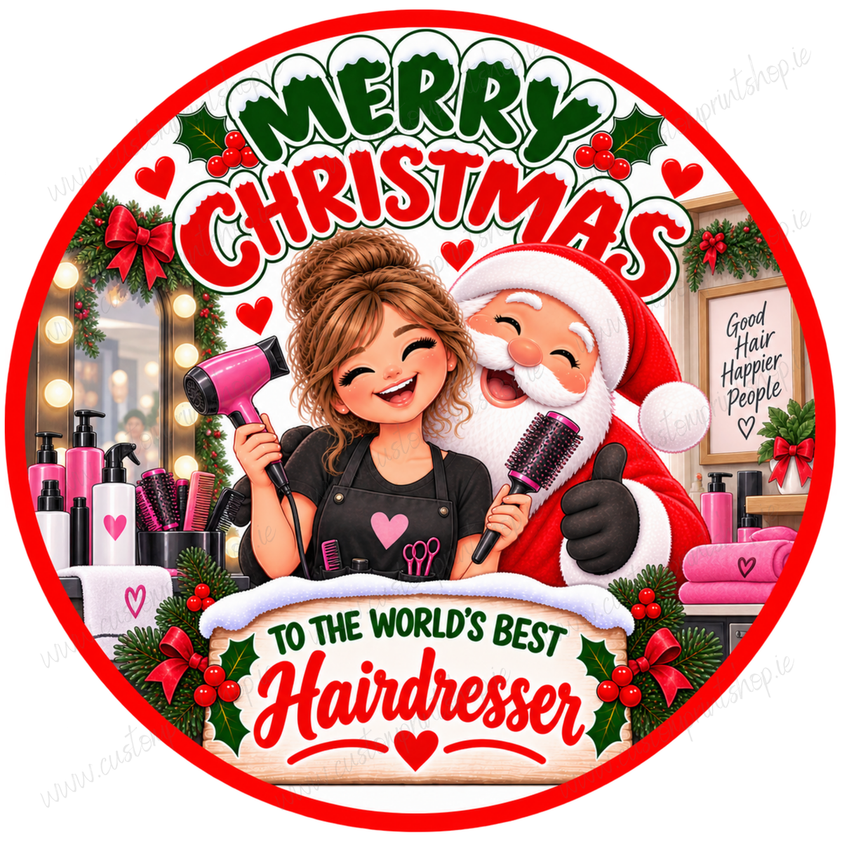 Printed Christmas Sweet Tub Labels