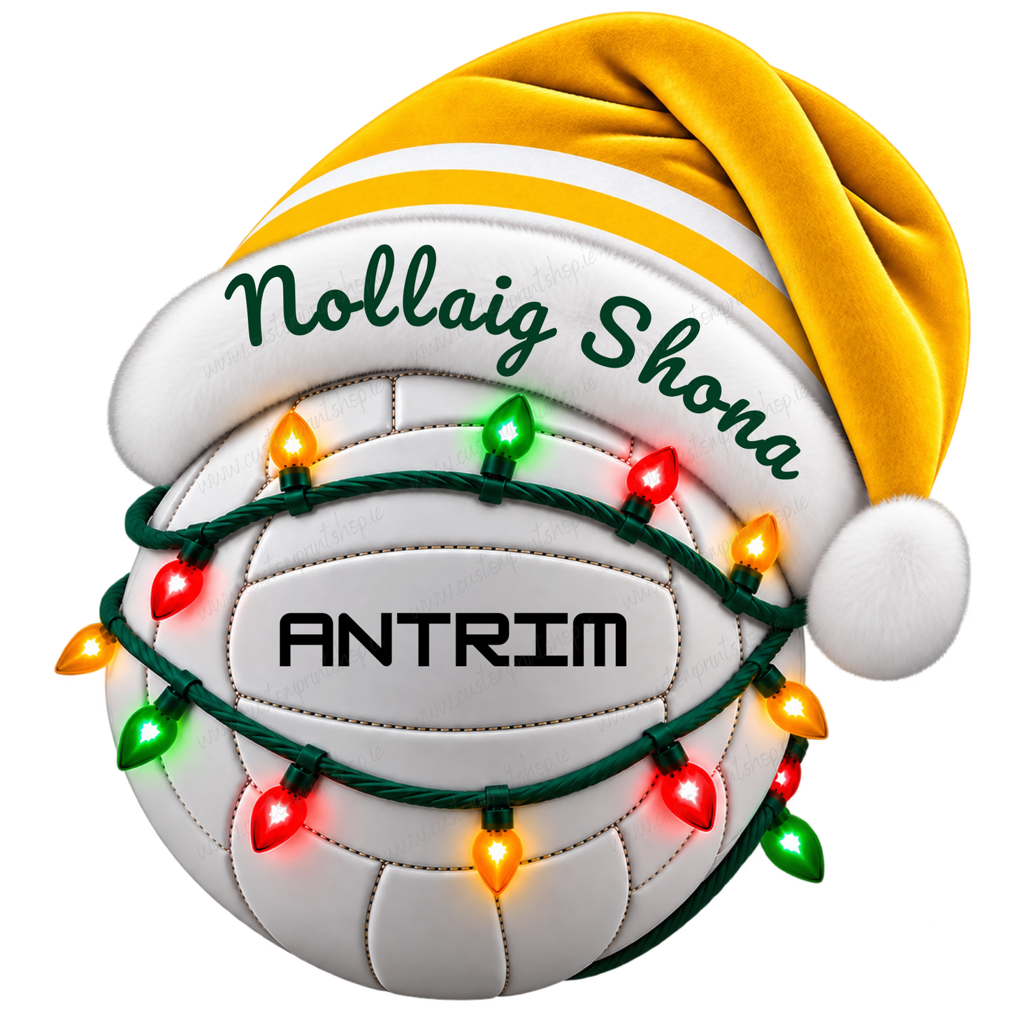 Irish County Christmas Football UV DTF Transfers