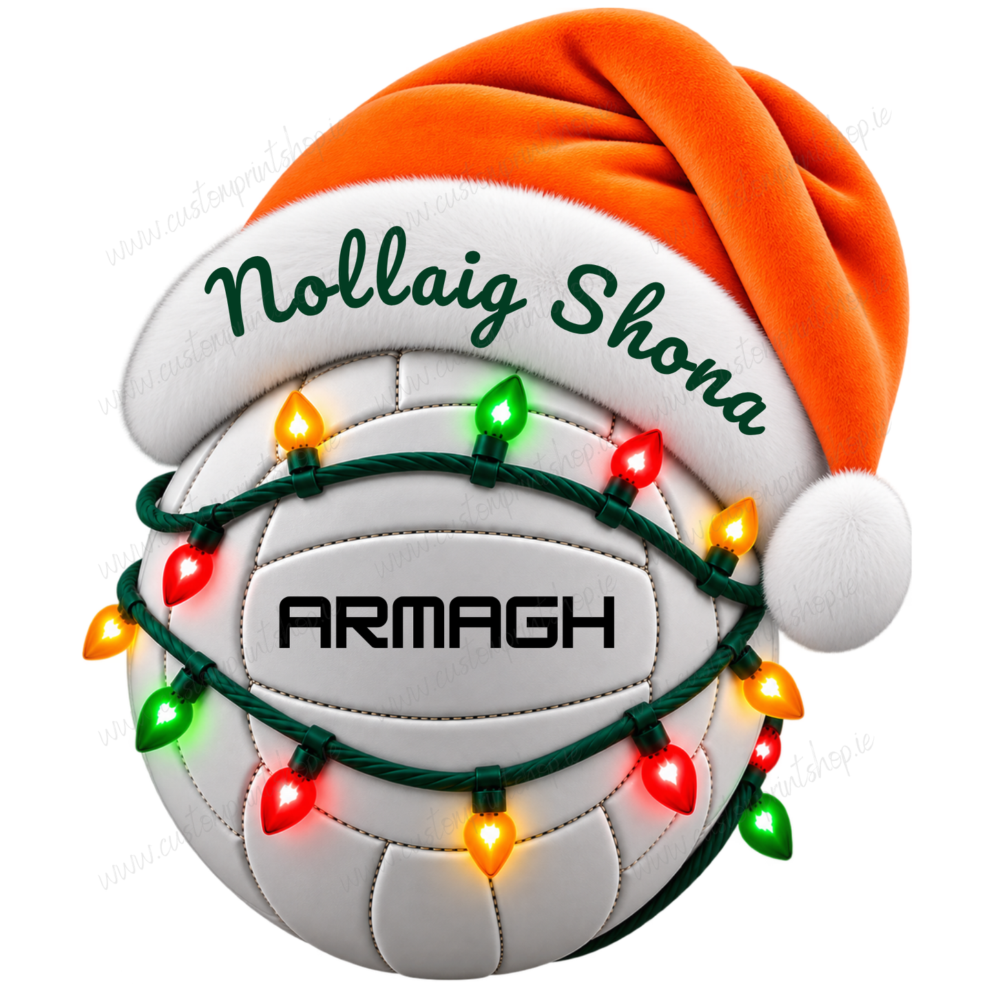 Irish County Christmas Football UV DTF Transfers