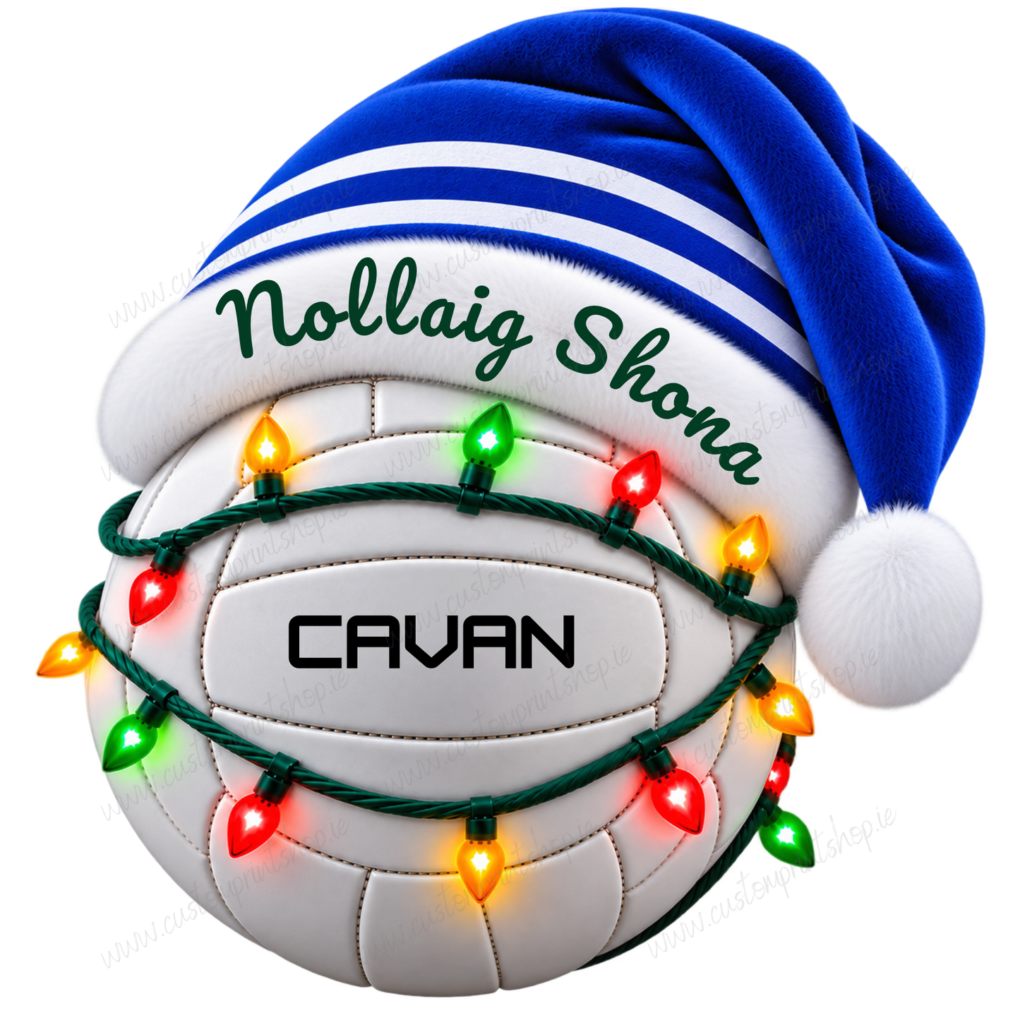Irish County Christmas Football UV DTF Transfers