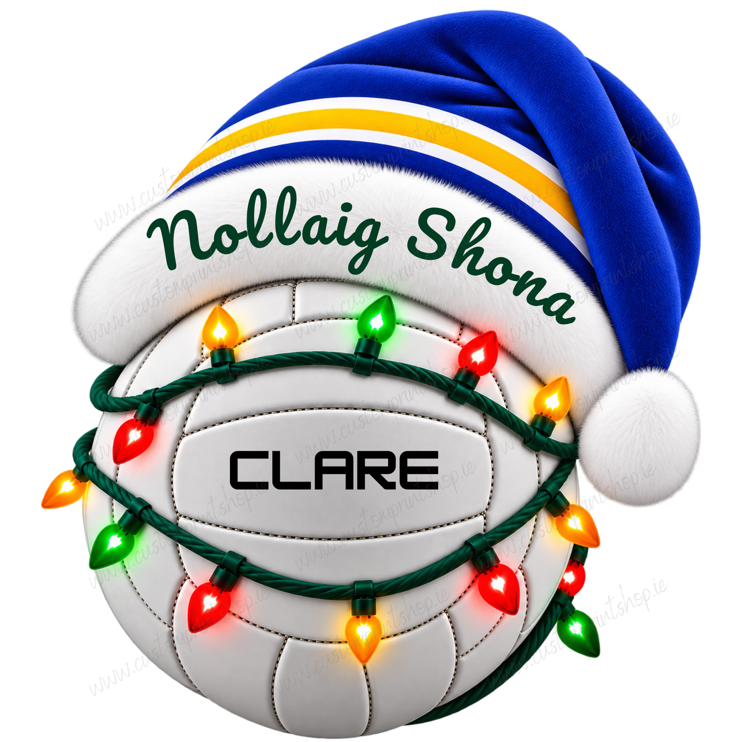 Irish County Christmas Football UV DTF Transfers