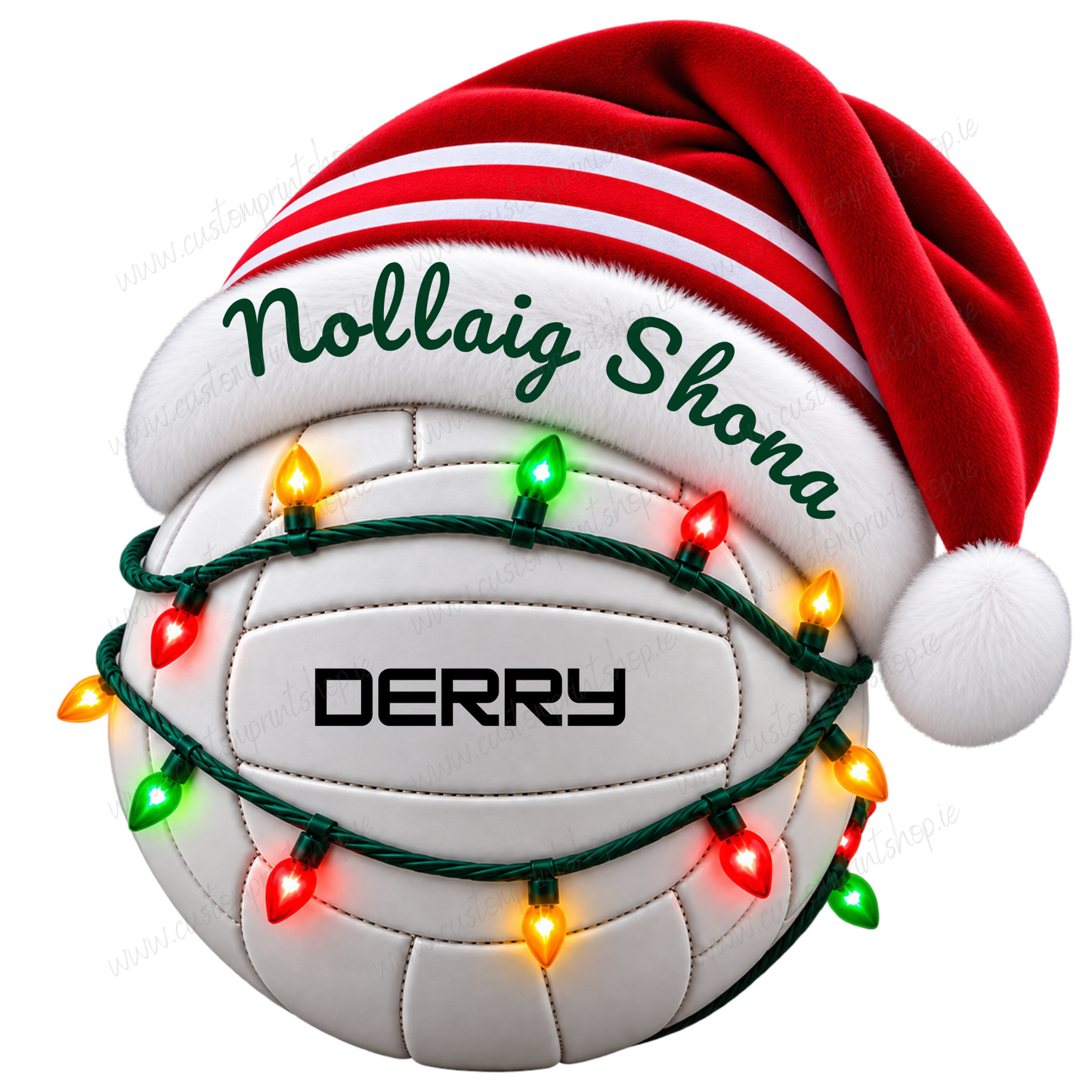 Irish County Christmas Football UV DTF Transfers