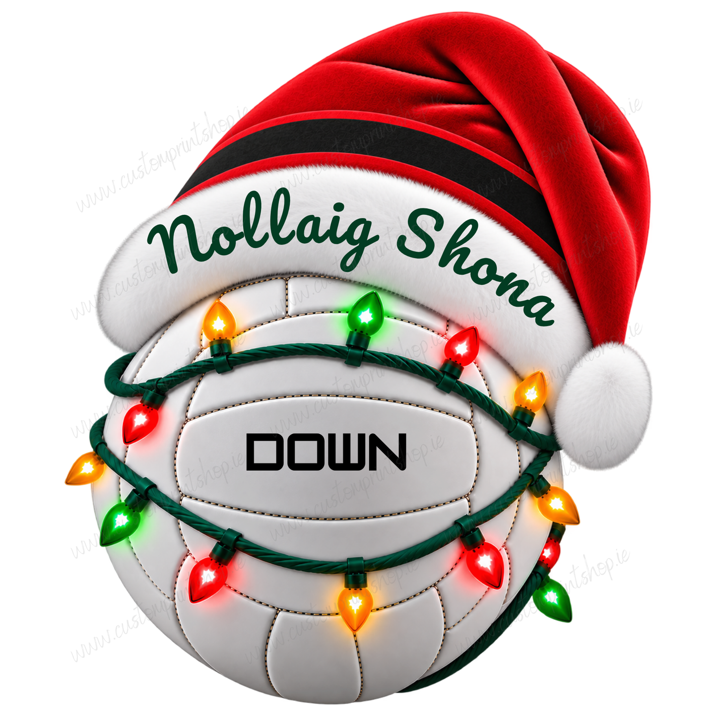 Irish County Christmas Football UV DTF Transfers