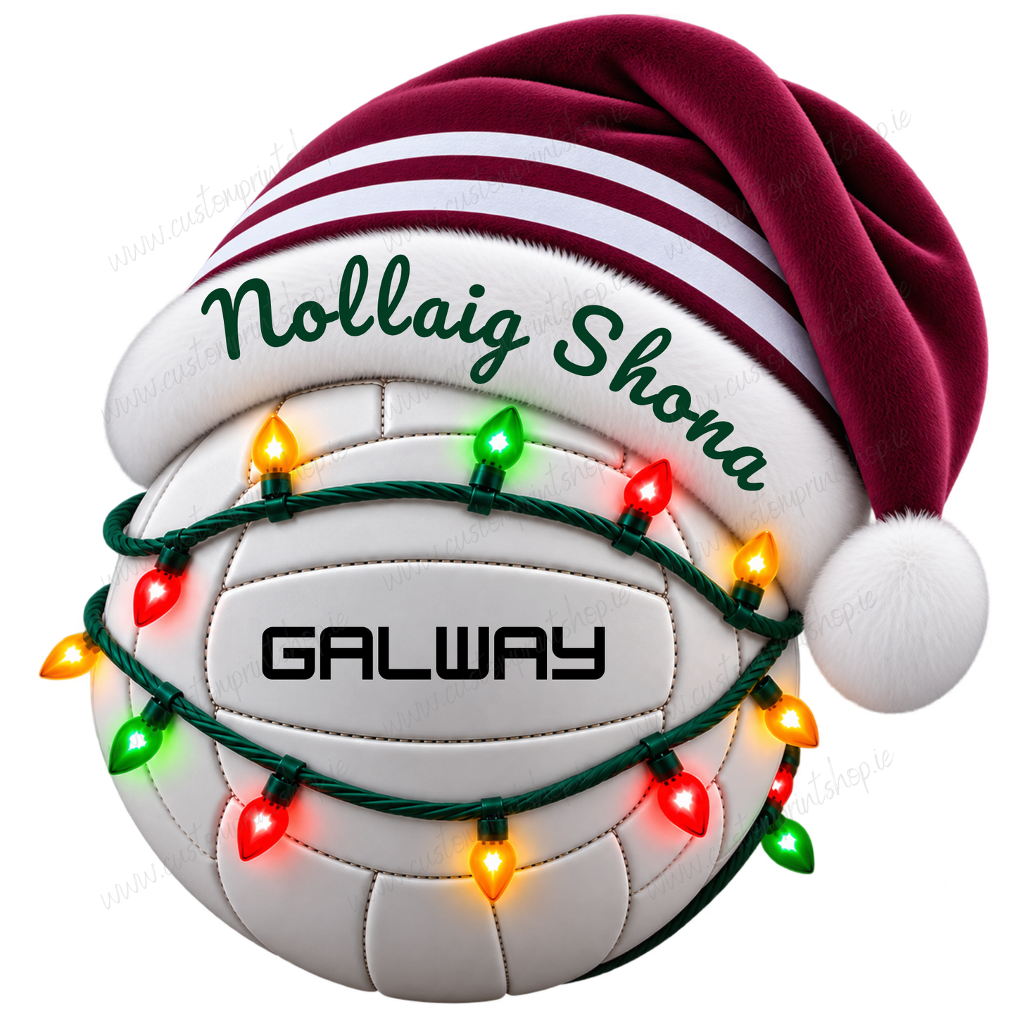 Irish County Christmas Football UV DTF Transfers