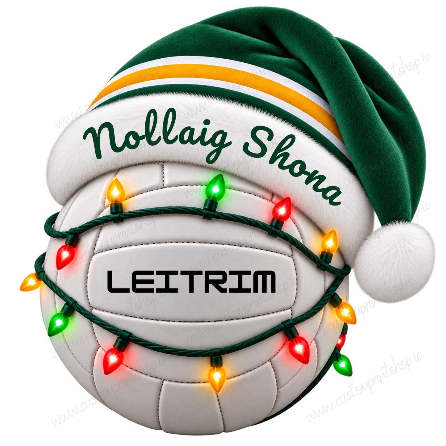 Irish County Christmas Football UV DTF Transfers