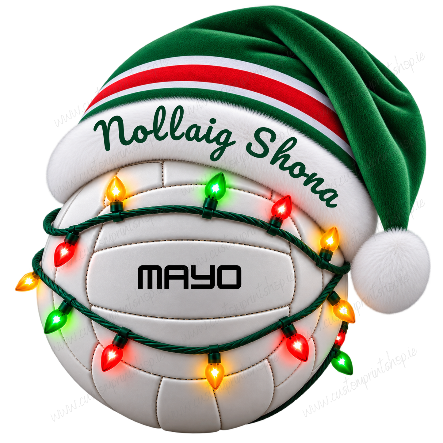 Irish County Christmas Football UV DTF Transfers