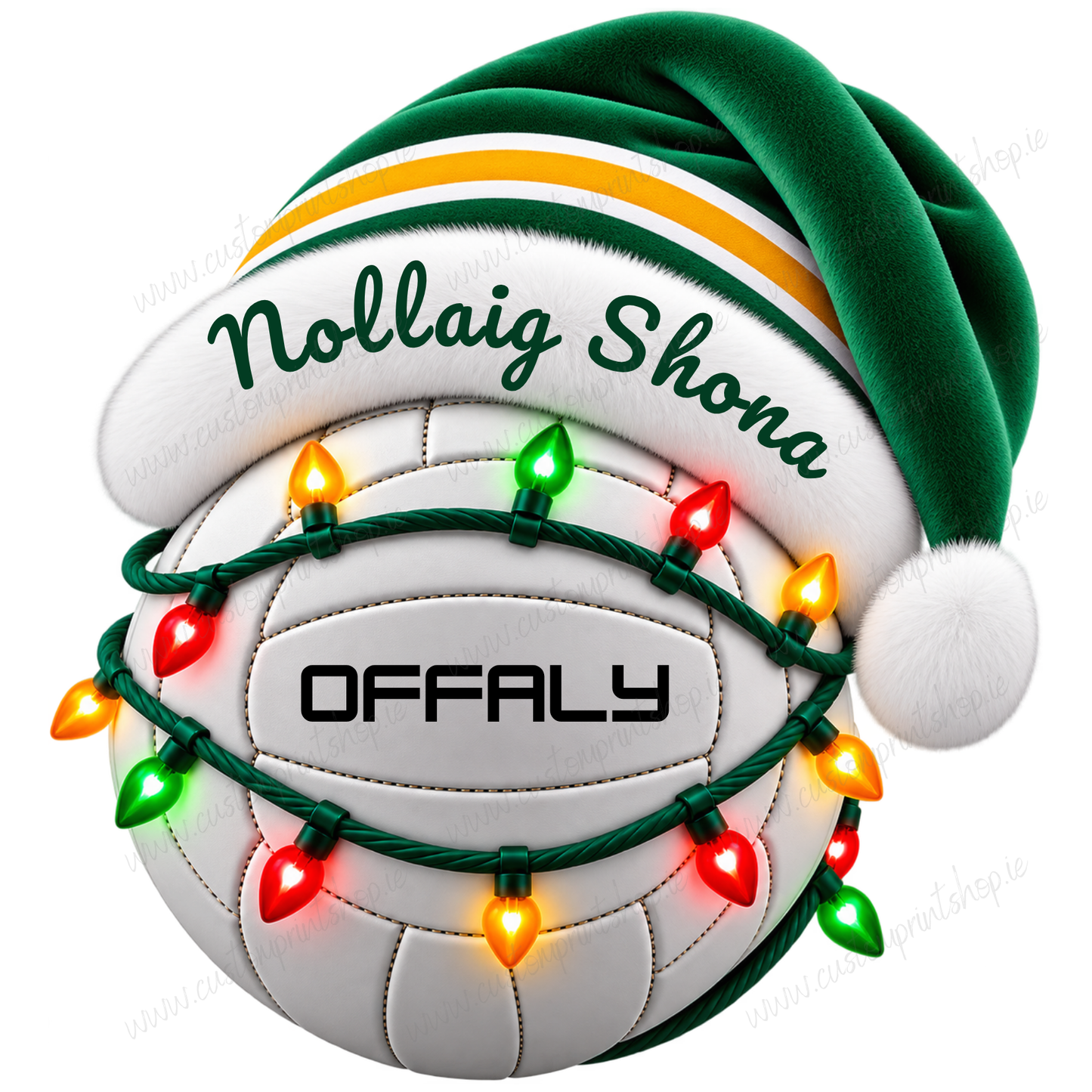 Irish County Christmas Football UV DTF Transfers