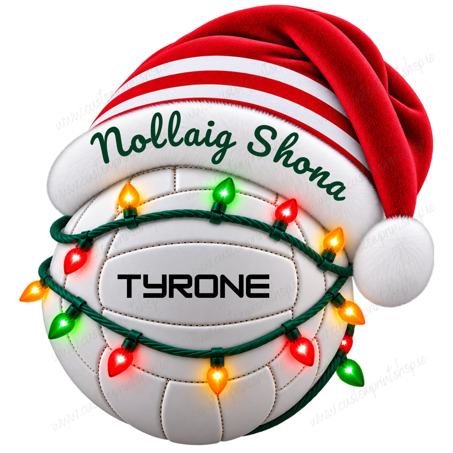Irish County Christmas Football UV DTF Transfers