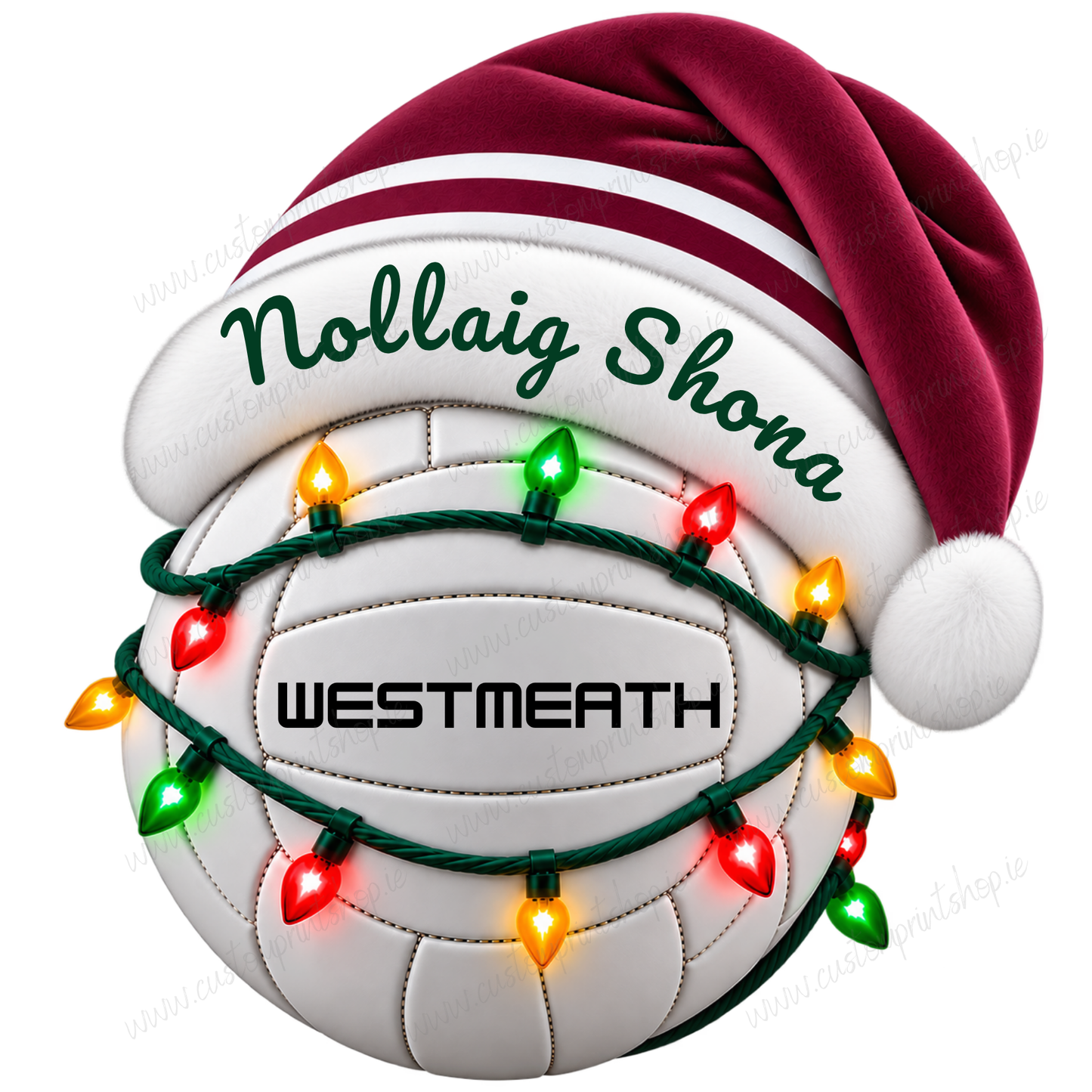 Irish County Christmas Football UV DTF Transfers
