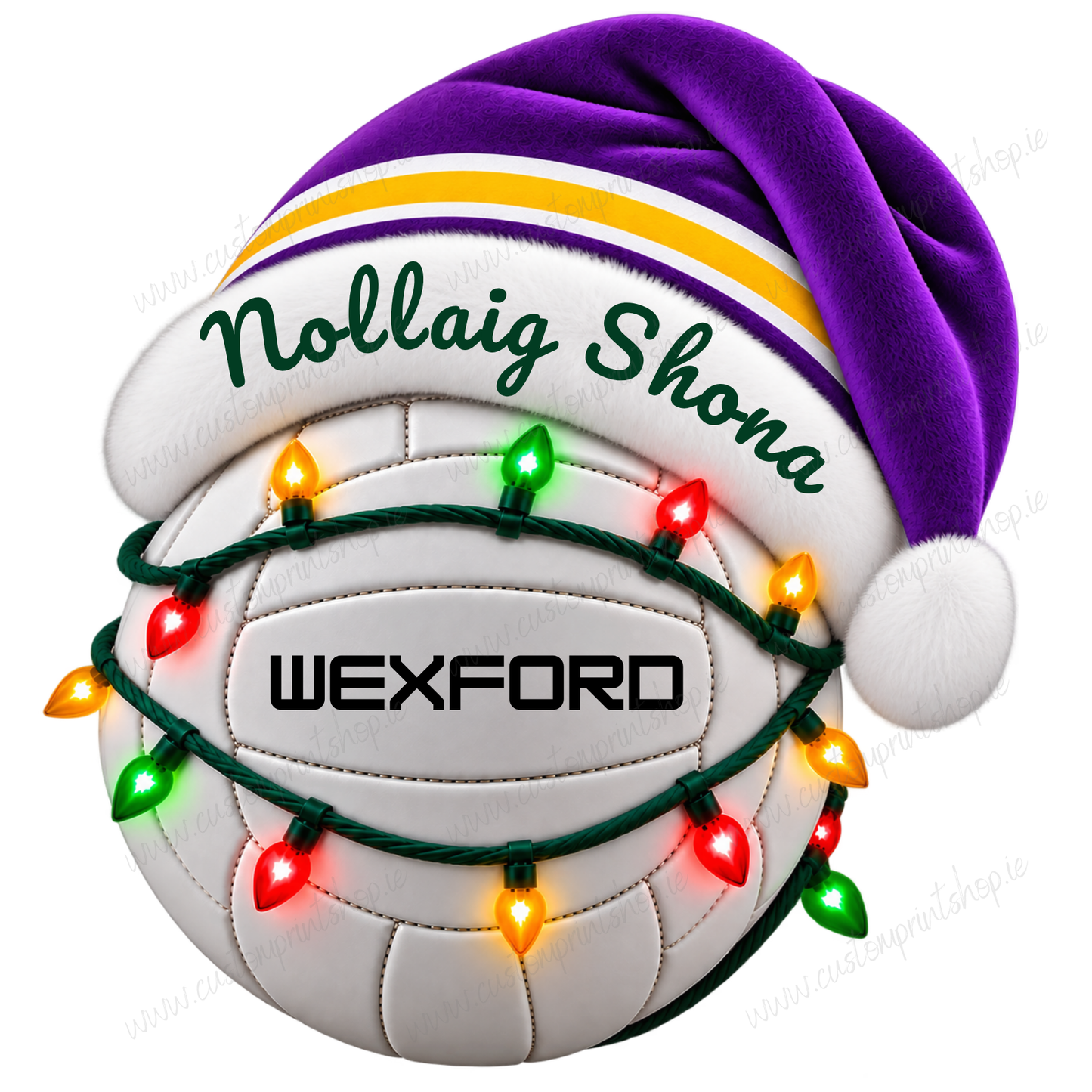 Irish County Christmas Football UV DTF Transfers