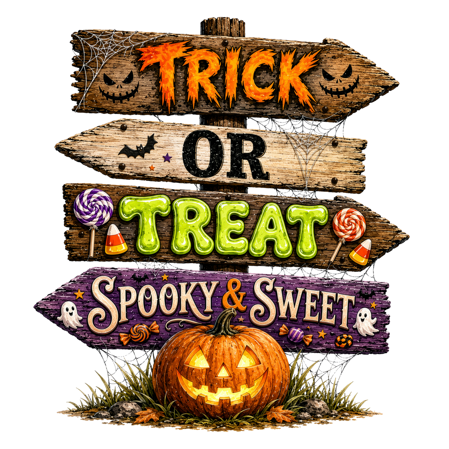 Trick Or Treat Spooky & Sweet UVDTF Transfer