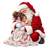 Sensory Friendly Santa With Girl UVDTF Transfer