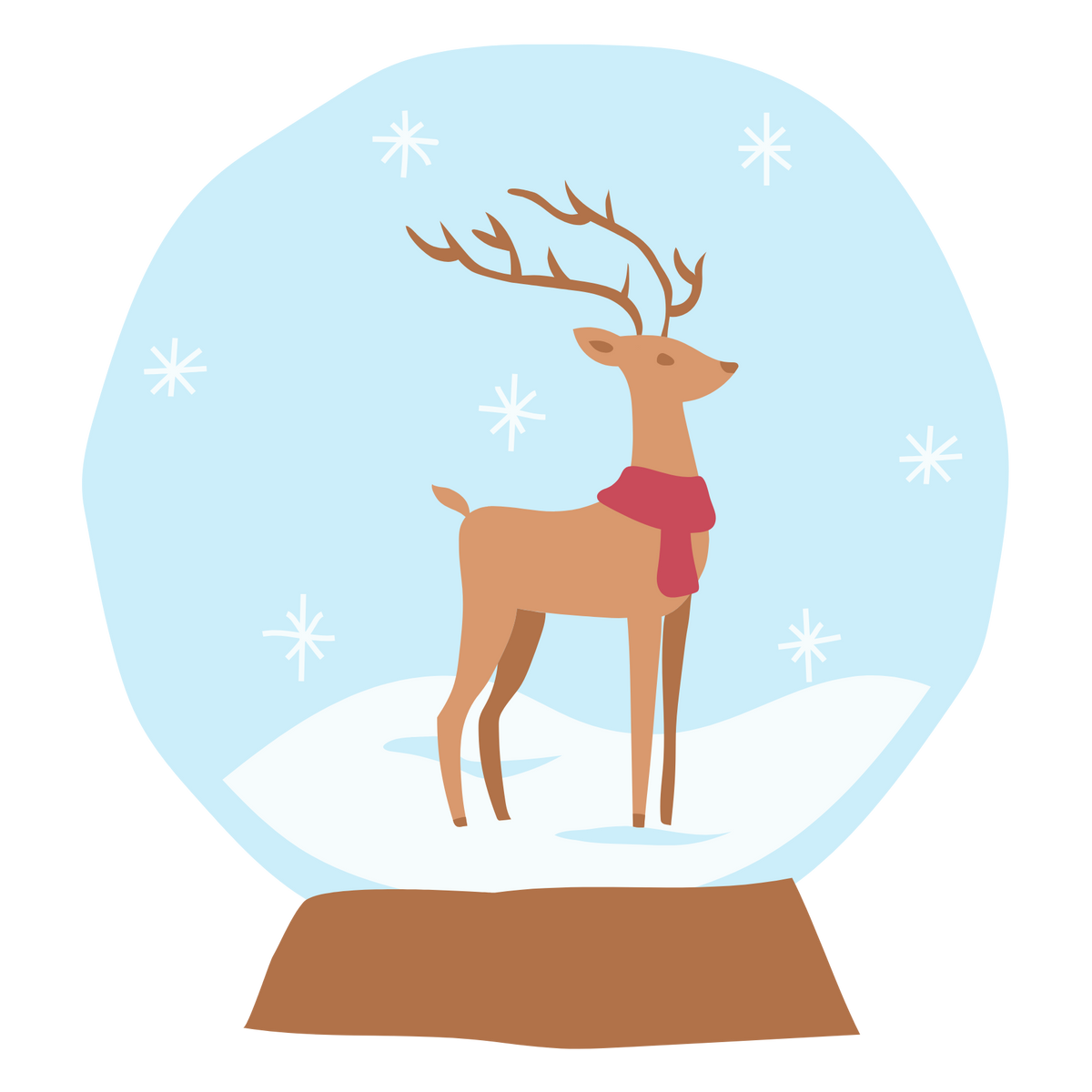 Reindeer Snow Globe UVDTF Transfer