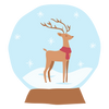 Reindeer Snow Globe UVDTF Transfer