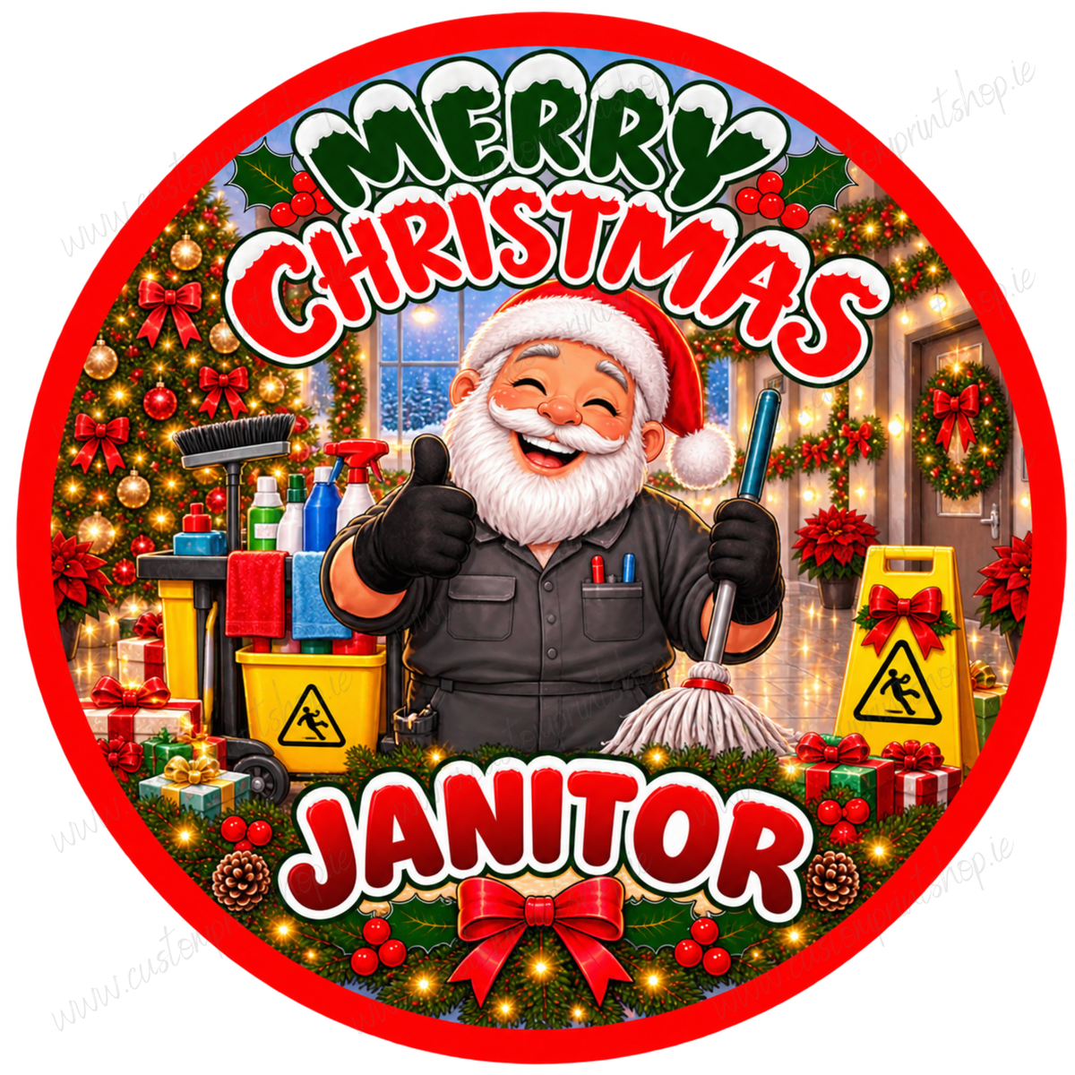 Printed Christmas Sweet Tub Labels