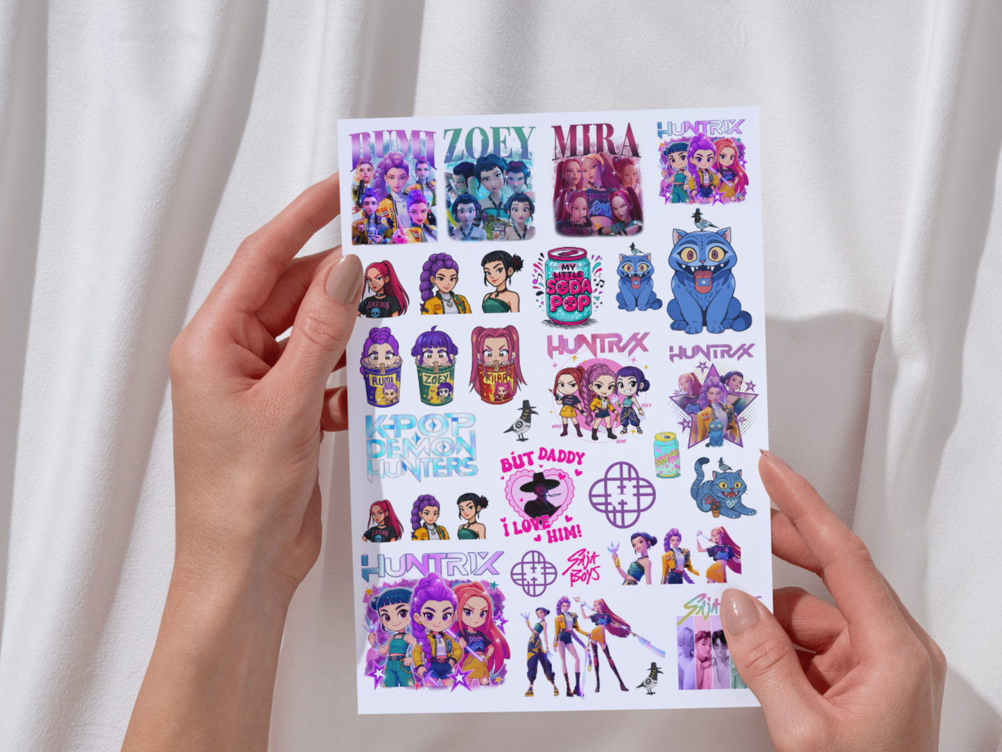 KPop Demon Hunters A4 size UVDTF Sheet