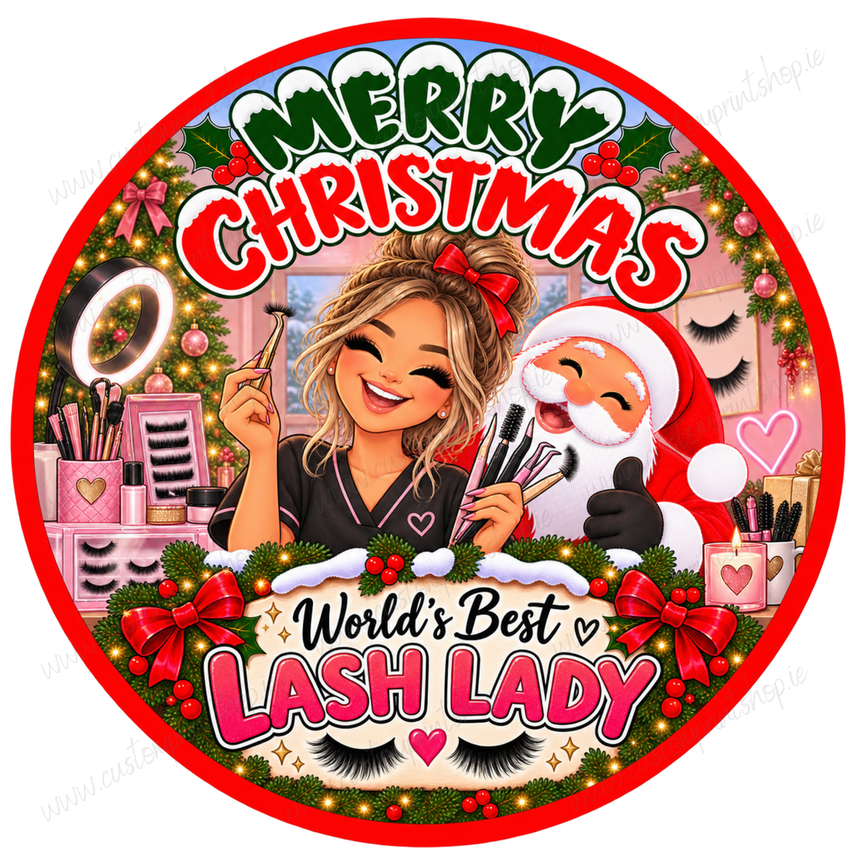 Printed Christmas Sweet Tub Labels