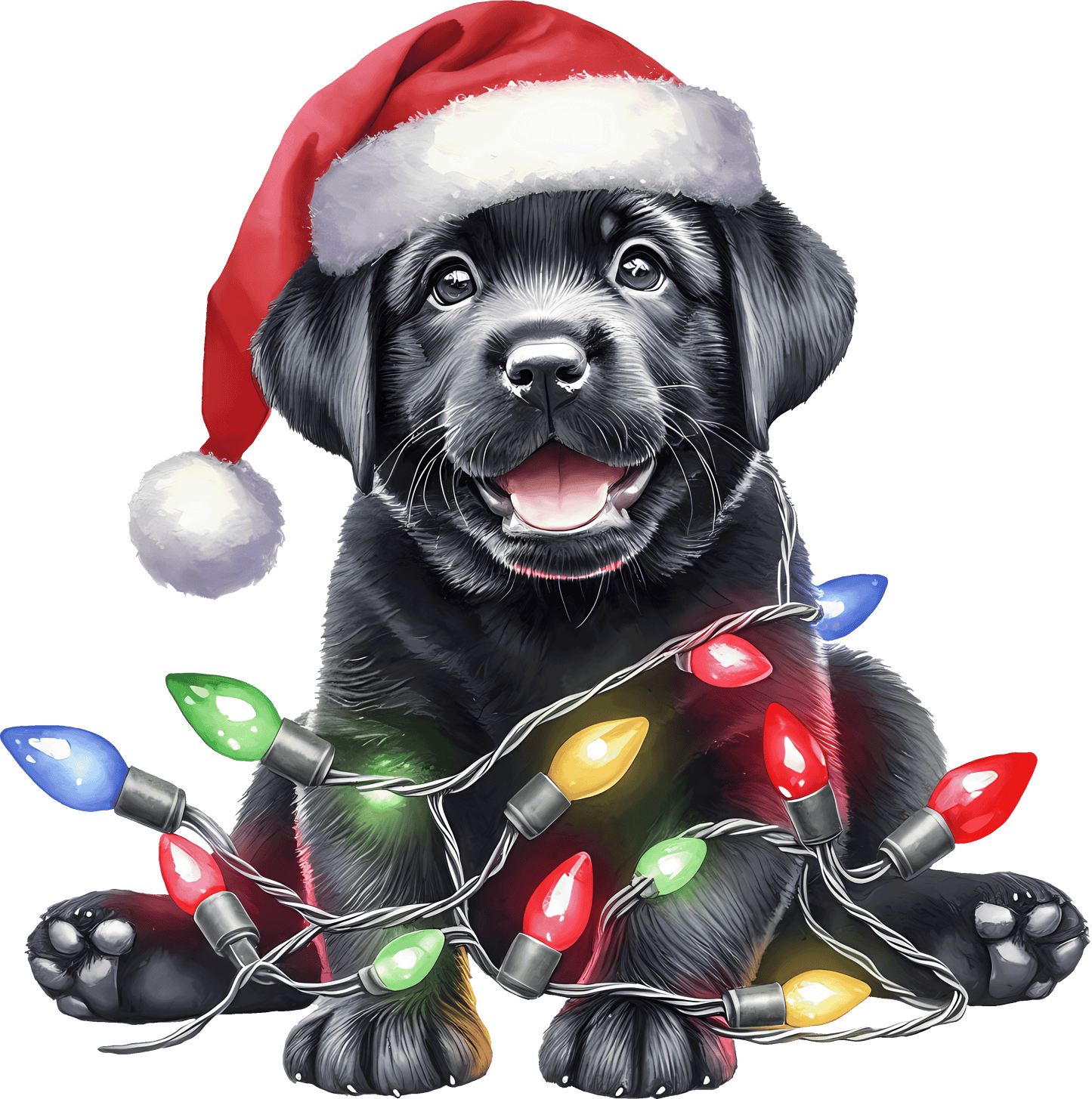 Dog Breed Christmas Lights DTF Transfer