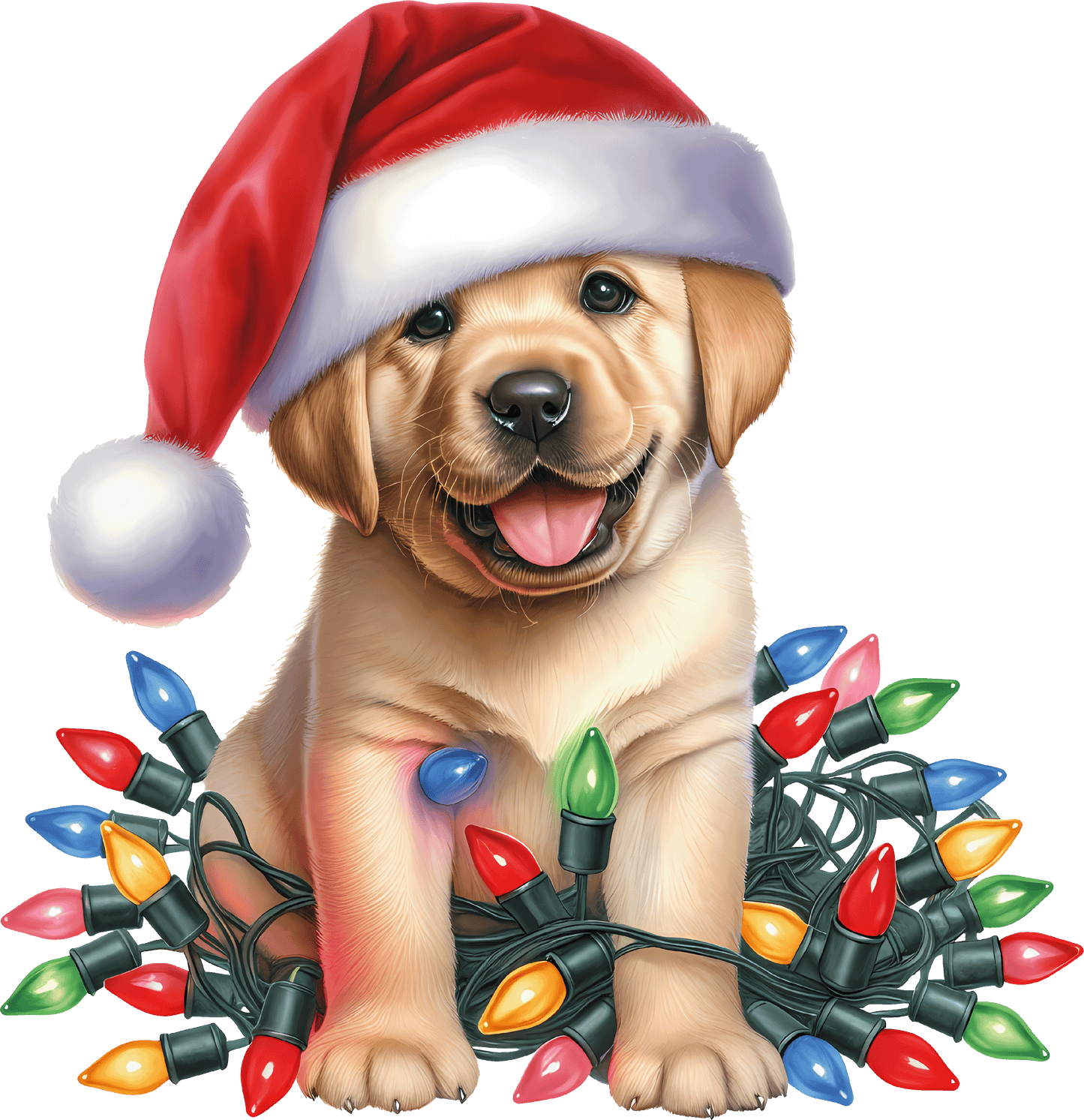 Dog Breed Christmas Lights DTF Transfer