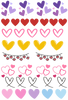Hearts - 13.5*20cm UV DTF Sheet