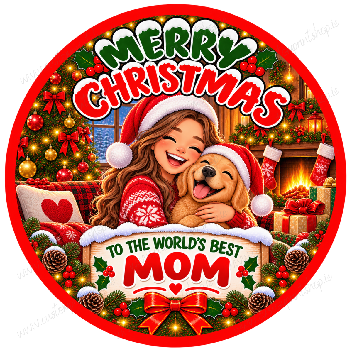 Printed Christmas Sweet Tub Labels
