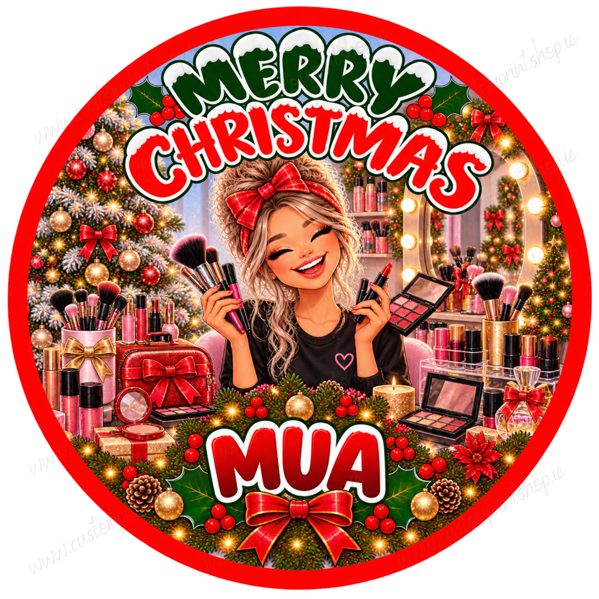Printed Christmas Sweet Tub Labels