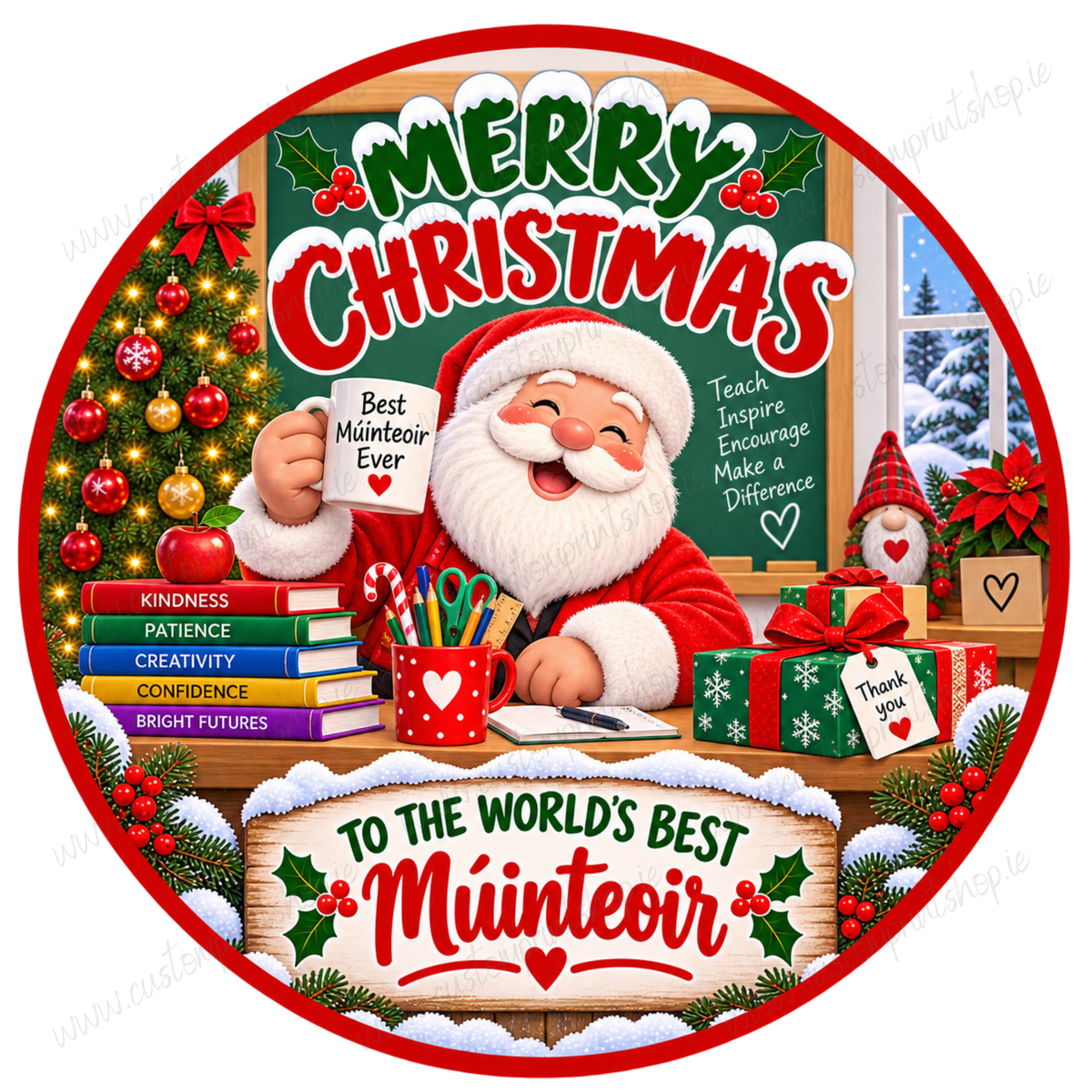 Printed Christmas Sweet Tub Labels