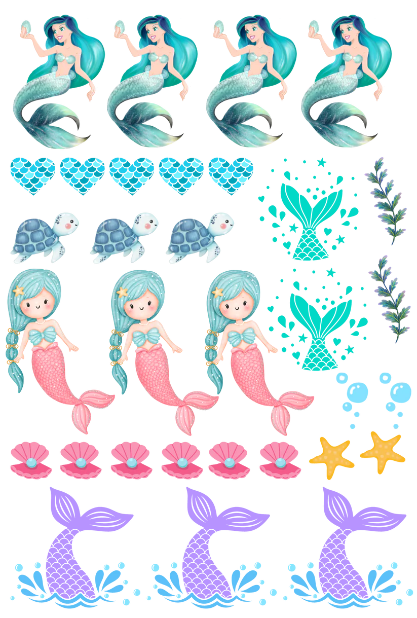 Mermaid - 13.5*20cm UV DTF Sheet