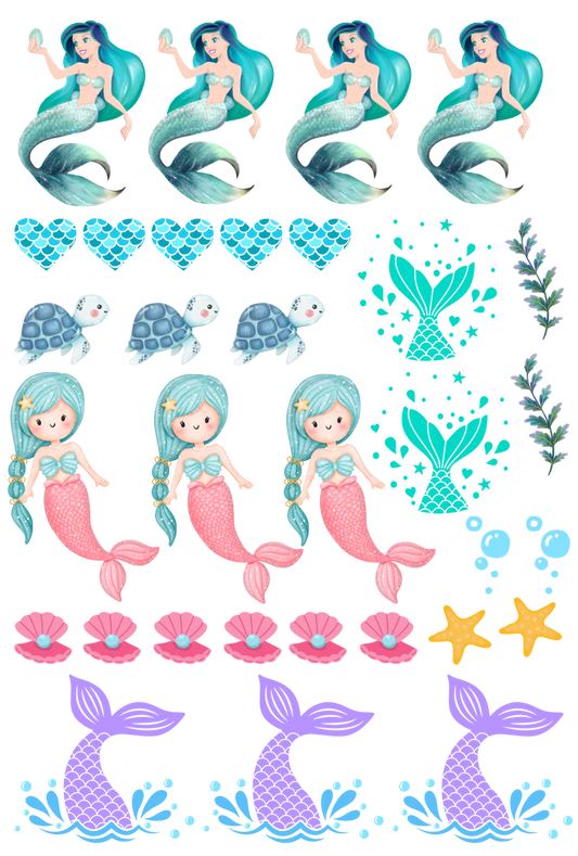 Mermaid - 13.5*20cm UV DTF Sheet